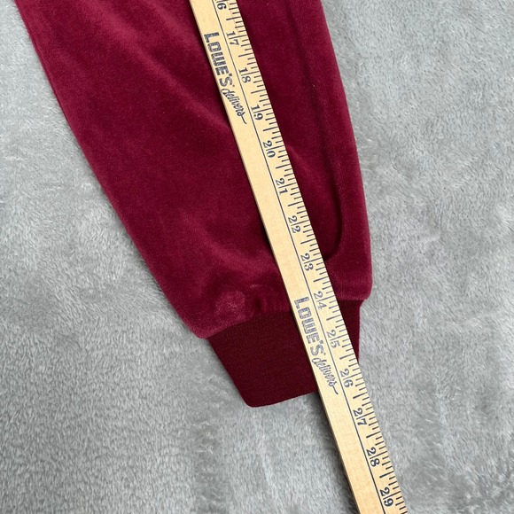 Vintage Pierre Cardin Velour Track Large Jacket Burgundy Stripe Made in USA '80s - Picture 10 of 11